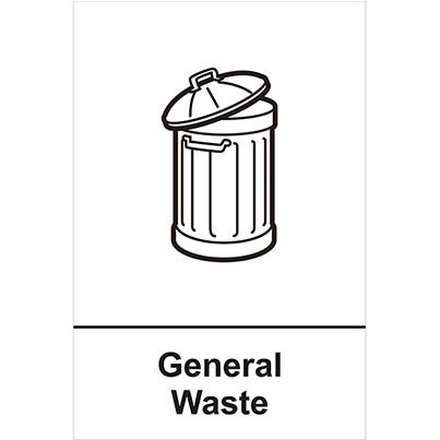 PVC "Household Waste" Recycling Sign