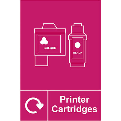 Self-Adhesive Vinyl "Printer Cartridge" Recycling Sign