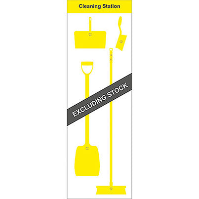 Type A Cleaning Station Shadow Board 650mm x 1.9m