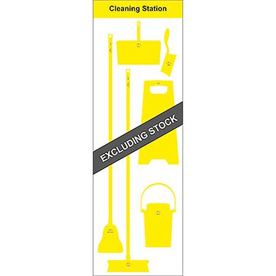 Type B Cleaning Station Shadow Board 650mm x 1.9m