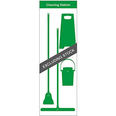 Type C Cleaning Station Shadow Board 650mm x 1.9m