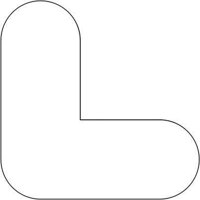 L Symbol Floor Graphic 200mm x 200mm (Pack of 10)