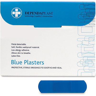 Dependaplast Blue Detectable Plasters  (Pack of 100)