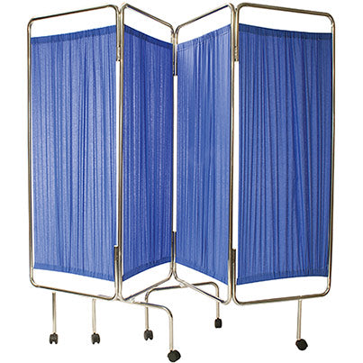 CODE RED Blue Four-Fold Medical Screen