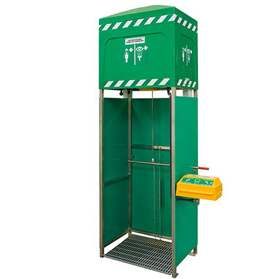 Hughes 350L Immersion-Heated Tank-Fed Safety Shower