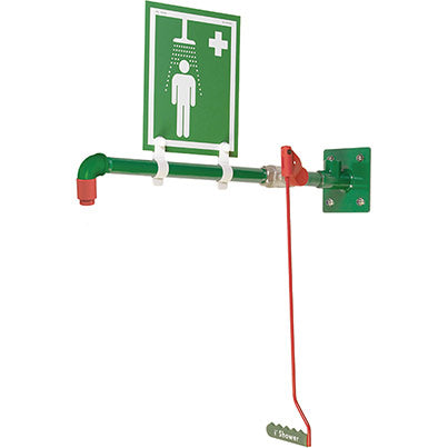 Hughes Galvanised Wall-Mounted Safety Shower