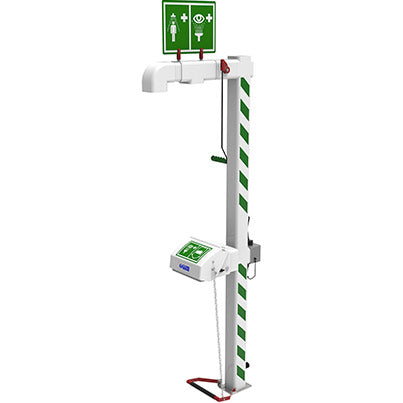 Hughes Free-Standing Frost-Resistant Emergency Eyewash and Heated Safety Shower
