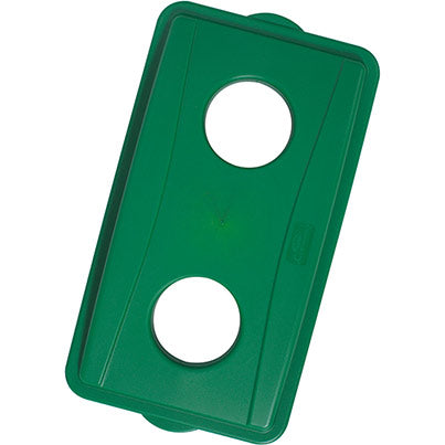 Robert Scott Wall Hugger Green Recycling Bin Lid with Two Holes