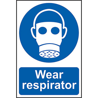 Self-Adhesive PVC "Wear Respirator" Sign 200mm x 300mm
