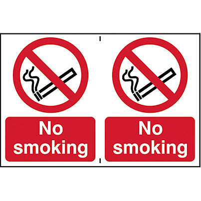 Self-Adhesive PVC "No Smoking" Sign 300mm x 200mm