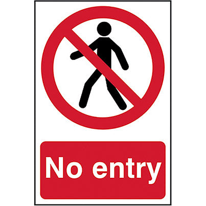 Self-Adhesive PVC "No Parking" Sign 200mm x 300mm