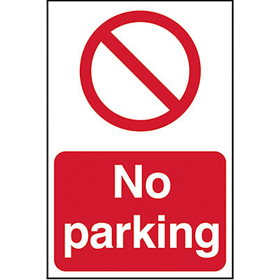 Self-Adhesive PVC "No Parking" Sign 200mm x 300mm