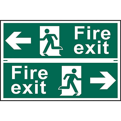 Self-Adhesive PVC "Exit" Sign 300mm x 100mm (Pack of 2)