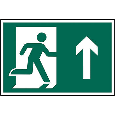 Self-Adhesive PVC Running Man Up Arrow Sign 300mm x 200mm