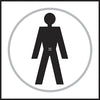 Taktyle a Self-Adhesive Men’s Toilet Braille Sign 150mm x 150mm