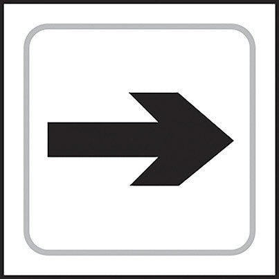 Taktyle Self-Adhesive Arrow Right Braille Sign 150mm x 150mm