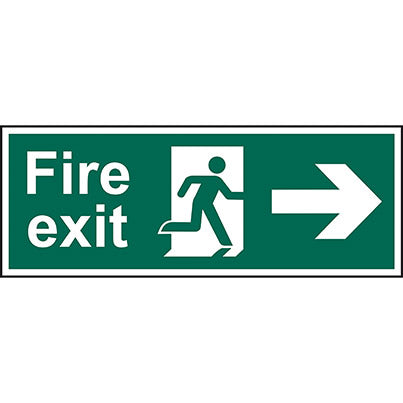 Double-Sided Foamex Hanging "Fire Exit"Sign 450mm x 150mm