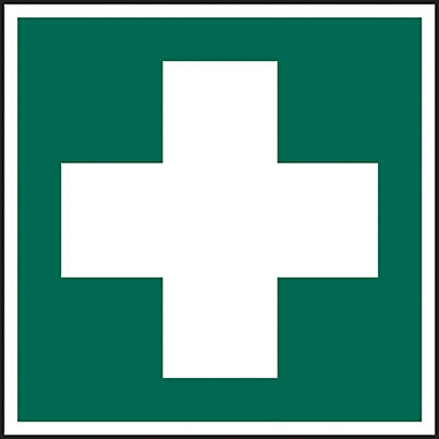 Self-Adhesive Vinyl First Aid Sign 100mm x 100mm