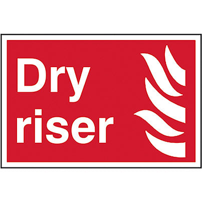 PVC "Dry Riser" Sign 300mm x 200mm