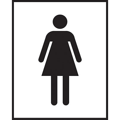 PVC Women’s Toilet Sign 200mm x 250mm