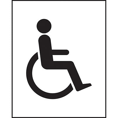 Self-Adhesive Vinyl Disabled Toilet Sign 200mm x 250mm