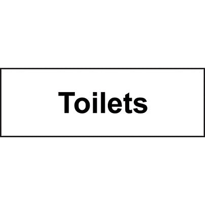 PVC "Toilets" Sign 300mm x 100mm