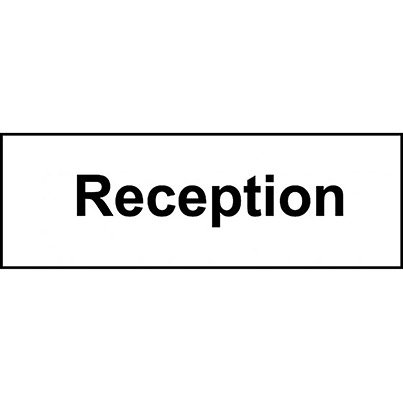 PVC "Reception" Sign 300mm x 100mm