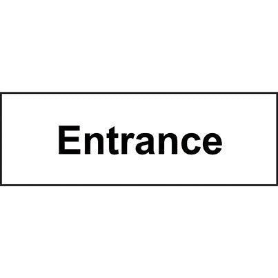 Self-Adhesive Vinyl "Entrance" Sign 300mm x 100mm