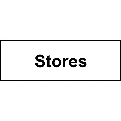 Self-Adhesive Vinyl "Stores" Sign 300mm x 100mm