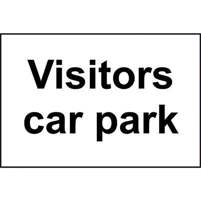 PVC "Visitors Car Park" Sign 300mm x 200mm