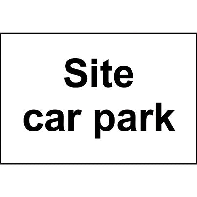 PVC "Site Car Park" Sign 300mm x 200mm