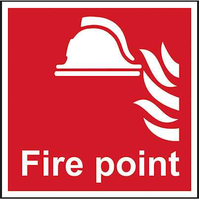 Self-Adhesive Vinyl "Fire Point" Sign 200mm x 200mm