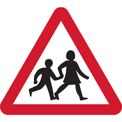 Dibond Triangular Children Symbol Road Sign 600mm