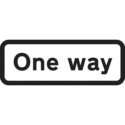 Dibond Rectangular "One Way" Road Sign with Channel 659mm x 188mm