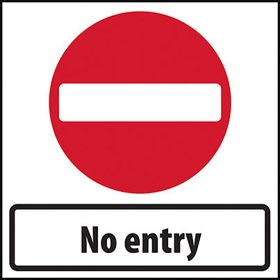 Zintec Square "No Entry" Temporary Road Sign