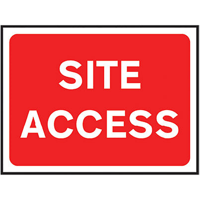 PVC "Site Access" Sign 600mm x 450mm
