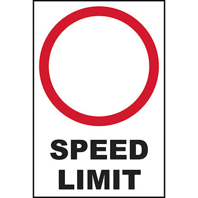 Foamex Blank "Speed Limit" Road Sign 400mm x 600mm