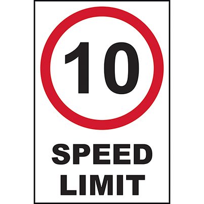 Foamex "Speed Limit" Road Sign 400mm x 600mm