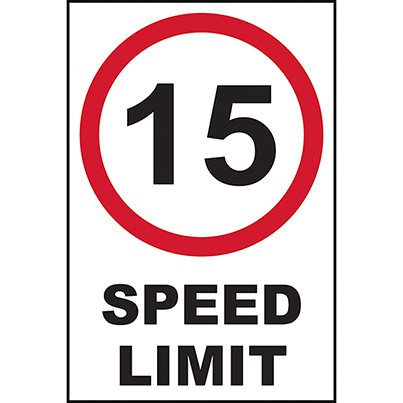 Foamex "Speed Limit" Road Sign 400mm x 600mm