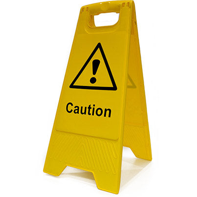 Heavy-Duty "Caution" A-Board Sign 300mm x 620mm