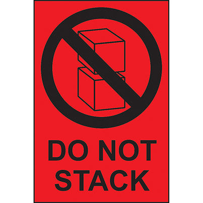 Self-Adhesive Paper "Do Not Stack" Label 100mm x 150mm (Roll of 1000)