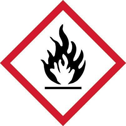 Self-Adhesive Vinyl Flammable GHS Label 100mm