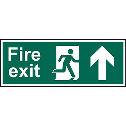 Double-Sided Foamex Hanging "Fire Exit" Up Sign 450mm x 150mm