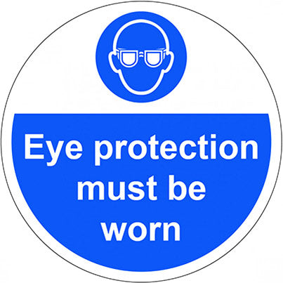 Slip-Resistant Laminate "Eye Protection Must be Worn" Floor Graphic 400mm