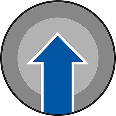 Slip-Resistant Laminate Blue Arrow Floor Graphic 400mm