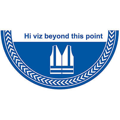 Slip-Resistant Laminate "Hi-Vis Beyond This Point" Floor Graphic 750mm x 375mm