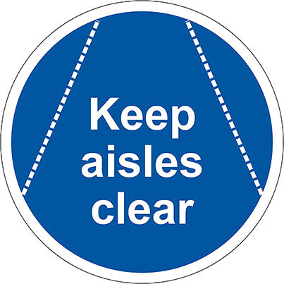 Slip-Resistant Laminate "Keep Aisles Clear" Floor Graphic 400mm