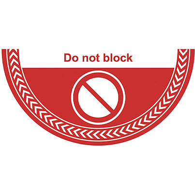 Slip-Resistant Laminate "Do Not Block" Floor Graphic 750mm x 375mm