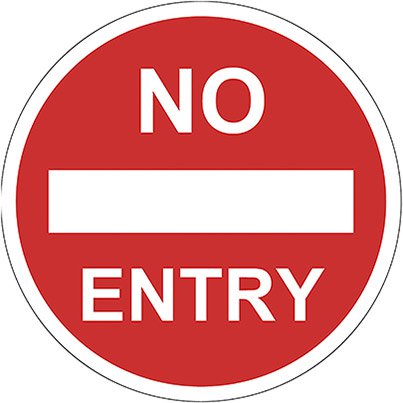 Slip-Resistant Laminate "No Entry" Floor Graphic 400mm