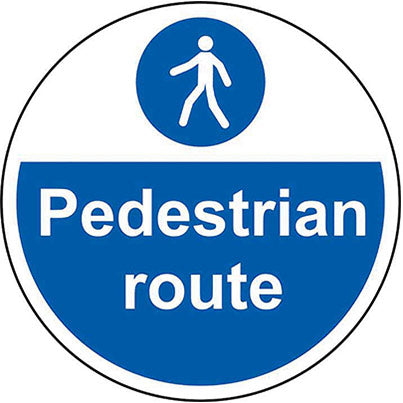 Slip-Resistant Laminate "Attention Pedestrian Traffic" Floor Graphic 400mm